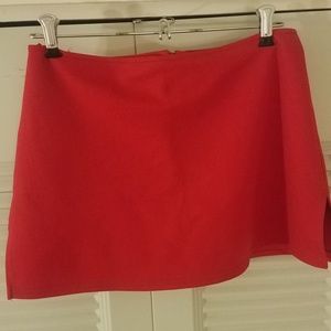 Hot Red Mini Skirt/Skort